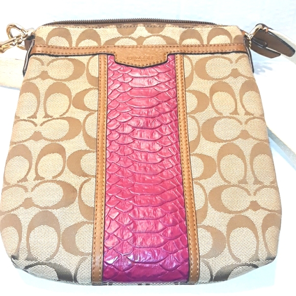 NWOT COACH North South Snakeskin Embossed X-body - Picture 9 of 16